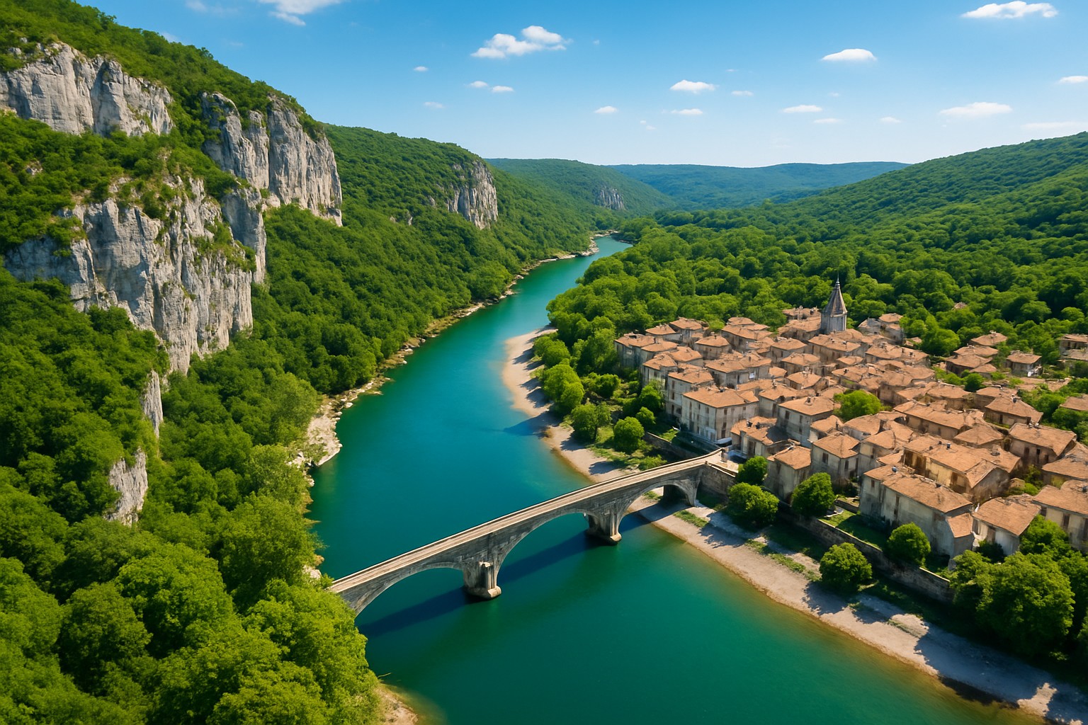 Visiter Saint Martin d'Ardèche en France et ses charmants paysages