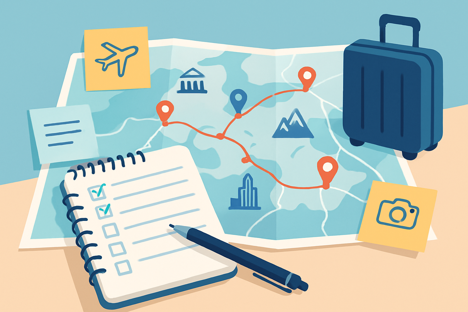 Exemple d’itinéraire illustré et annoté selon les conseils du guide du routard