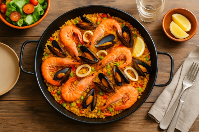 Paella - Recette fruit de mer facile à suivre