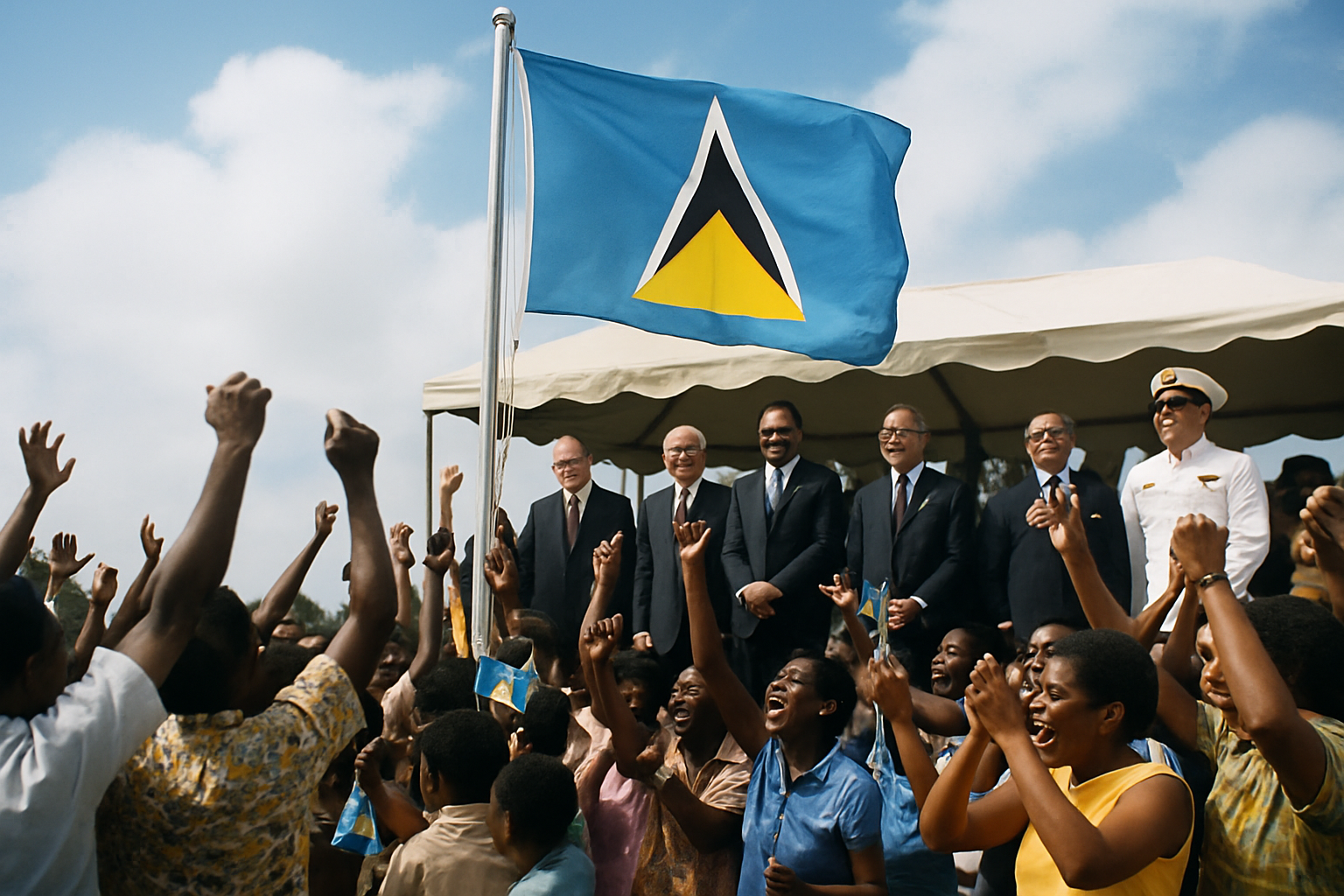 Photo historique de la proclamation de l